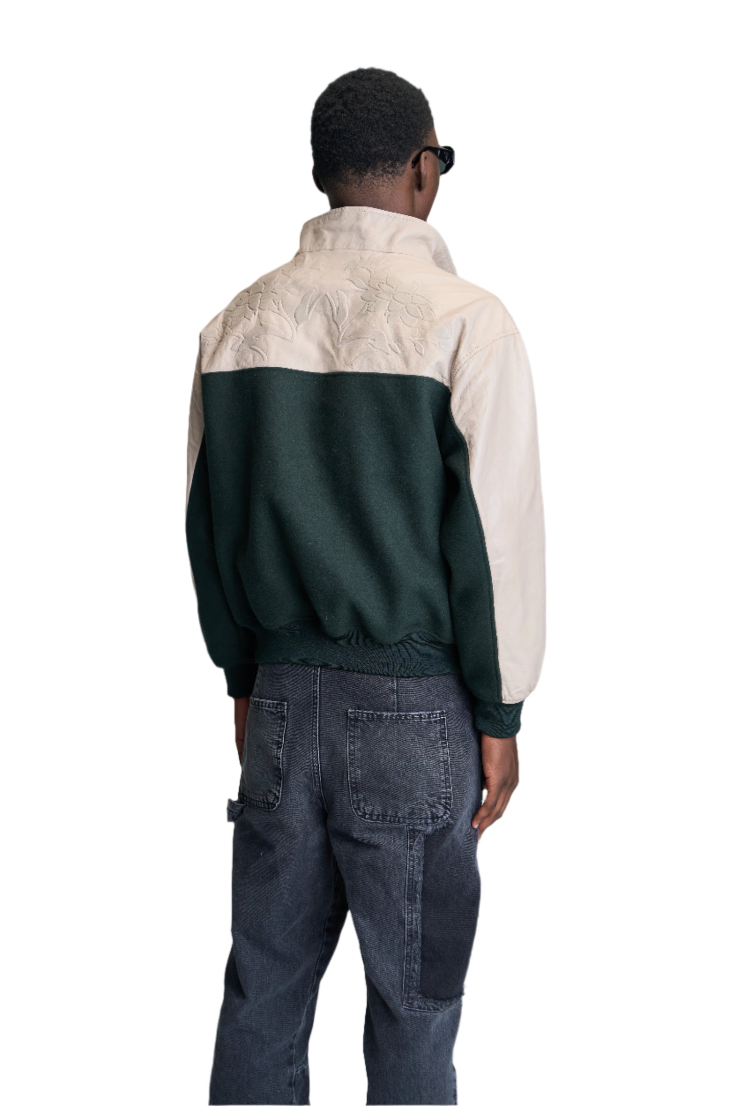 Lamb Leather Wool Quarter-Zip